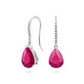 Ruby & Diamond Earrings (18ct) - Dracakis Jewellers